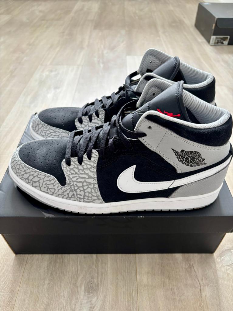 Nike Air Jordan 1 Mid Elephant Print, Overige kleuren, Verzenden, Sneakers of Gympen, Zo goed als nieuw