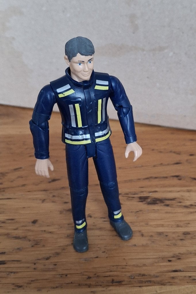 Bruder brandweerman, Kinderen en Baby's, Speelgoed | Speelgoedvoertuigen, Ophalen, Gebruikt