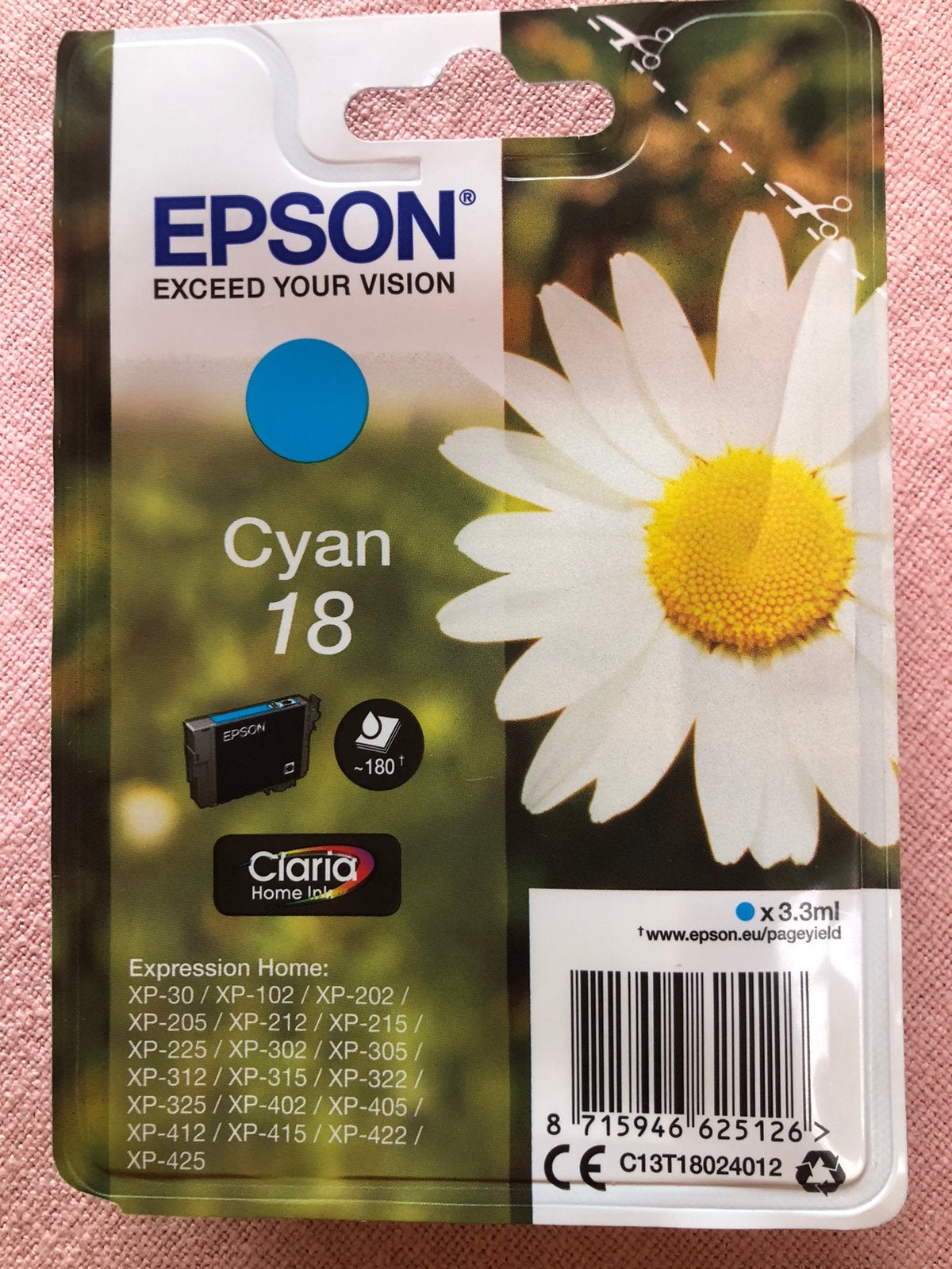 Epson Cyan 18-NIEUW, Ophalen of Verzenden, Nieuw, Cartridge