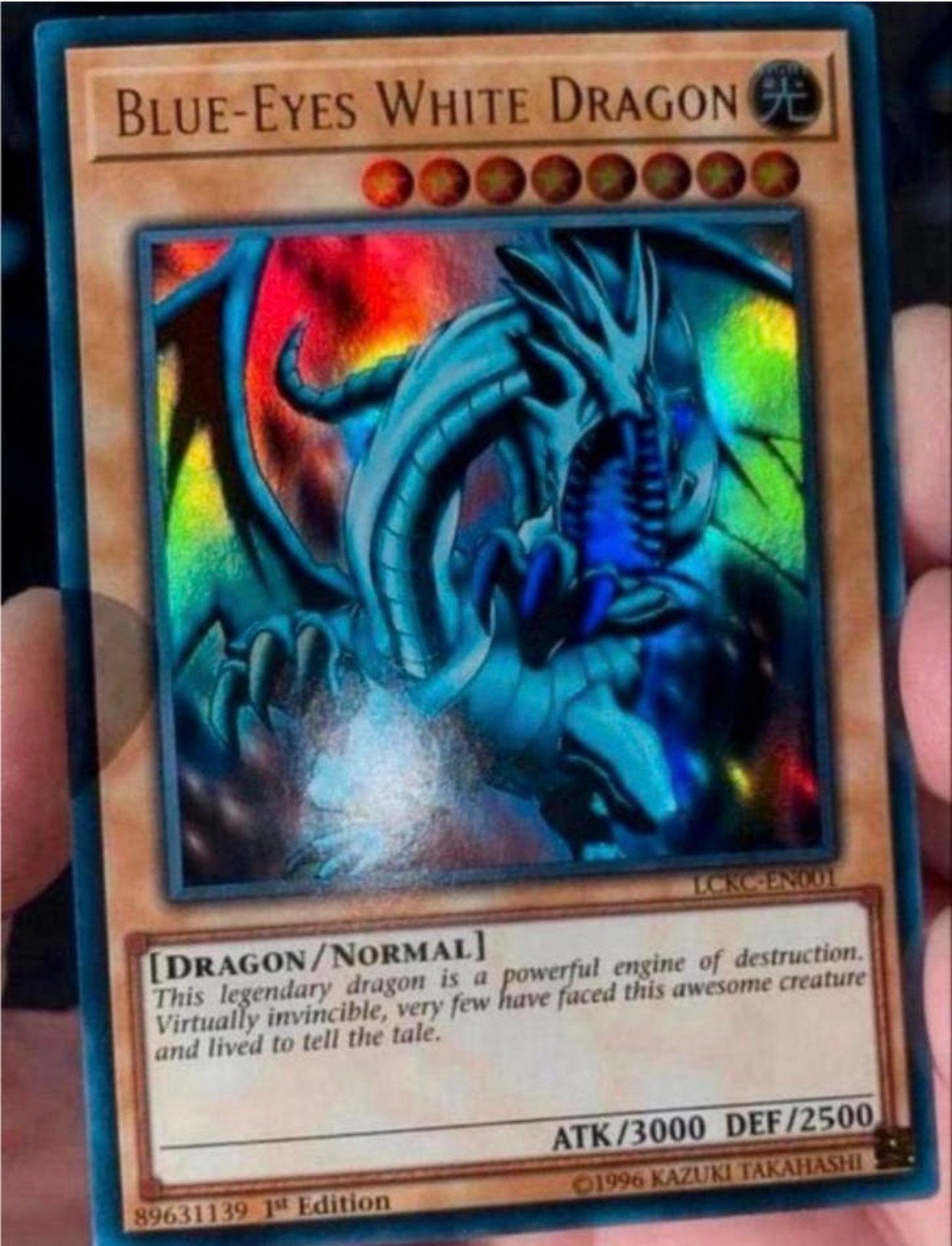 Yu-Gi-Oh! Blue Eyes White Dragon LCKC 1st Edition !, Hobby en Vrije tijd, Verzamelkaartspellen | Yu-gi-Oh!, Ophalen of Verzenden