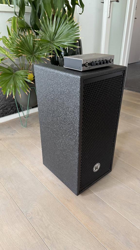 Warwick gnome: 280w basversterker +2x10" 300w cab + trolley, Muziek en Instrumenten, Versterkers | Bas en Gitaar, Zo goed als nieuw