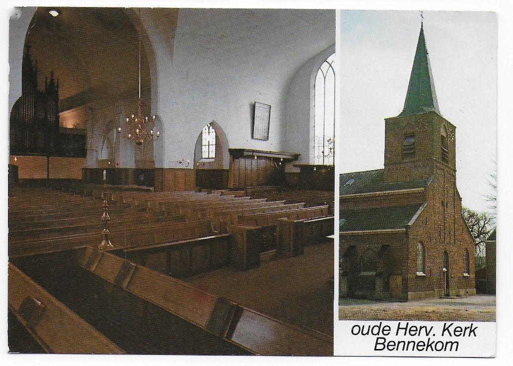 Bennekom Oude Herv Kerk Gelopen Ansichtkaart ( B5929 ), Ophalen of Verzenden, 1980 tot heden, Gelopen, Gelderland