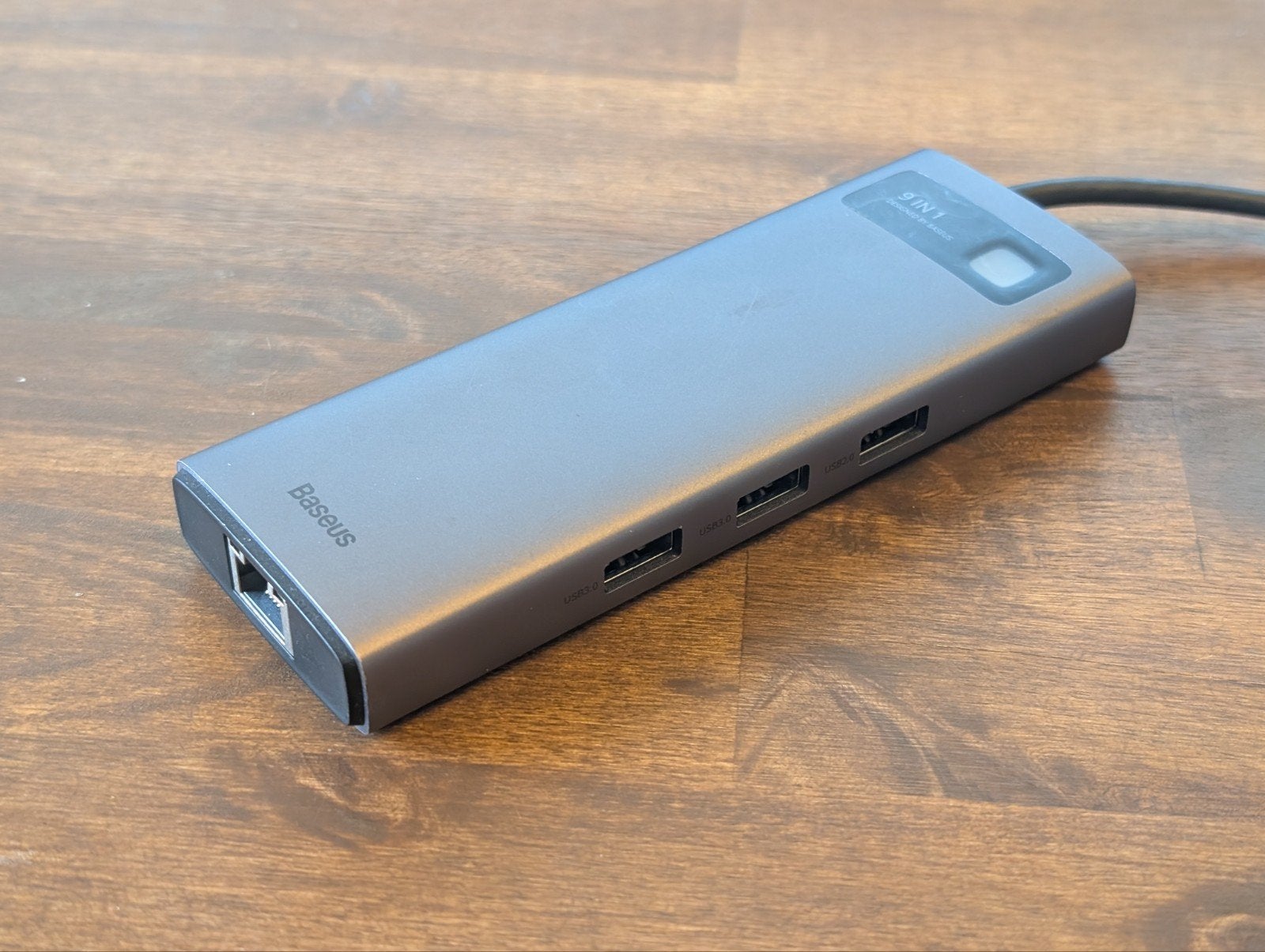 Baseus 9-in-1 USB-C Hub - 2xHDMI, 4K, 100W, 3 USB, Computers en Software, Pc- en Netwerkkabels, Ophalen of Verzenden, Zo goed als nieuw
