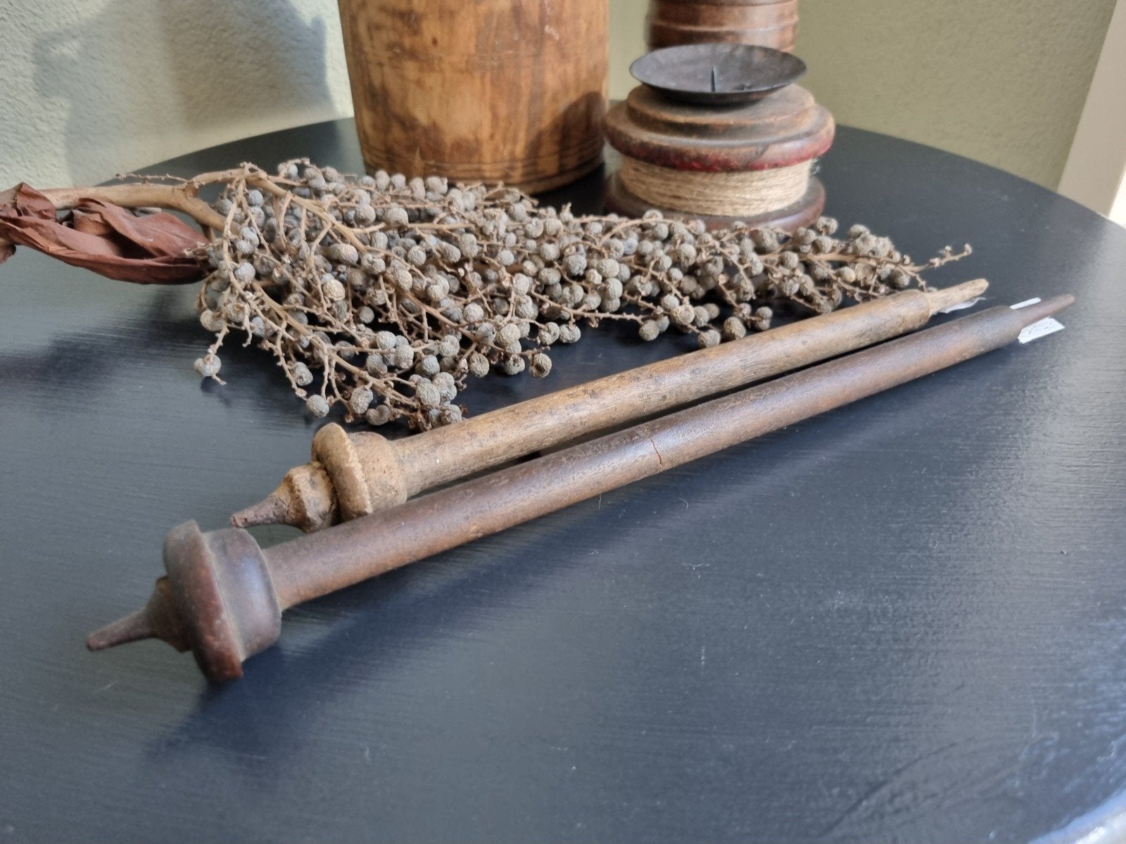 Houten spoelen? - Decoratie, Ophalen of Verzenden, Gebruikt, Bruin, Hout