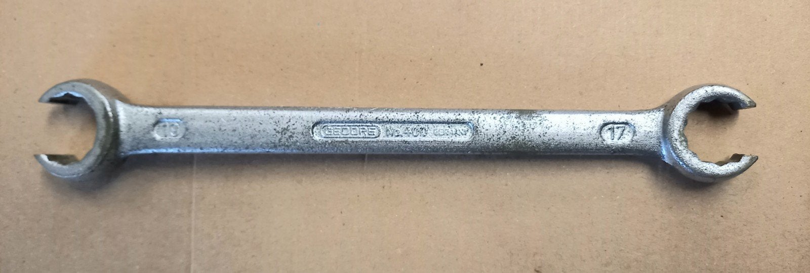 GEDORE 400 Open Ringsleutel  Maat 17 x 19mm, Ophalen of Verzenden, Gebruikt