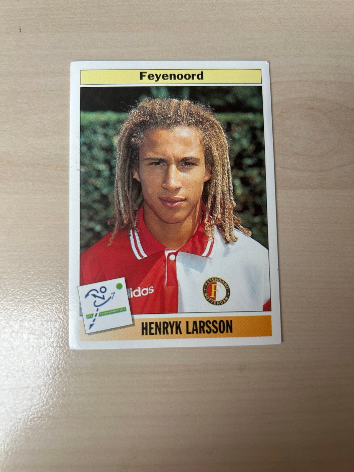 Feyenoord Voetbal95 Panini kaart Henryk Larsson, Ophalen of Verzenden, Zo goed als nieuw, Sticker