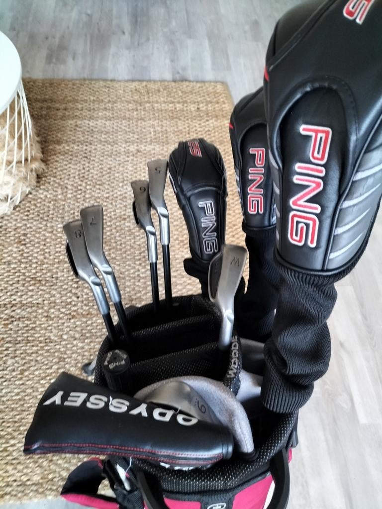 Golfset met Ping clubs en Odyssey putter, Ophalen, Gebruikt, Set, Ping