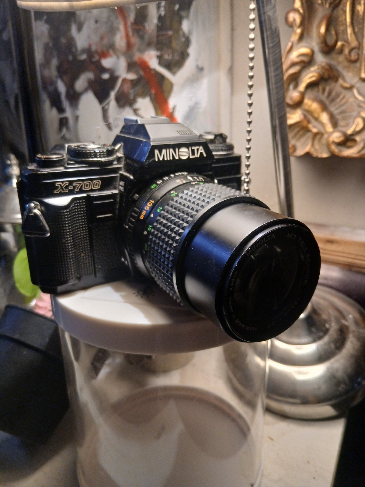 Minolta X-700 met MD Tele-Rokkor 135mm f/2.8 lens, Audio, Tv en Foto, Fotografie | Lenzen en Objectieven, Gebruikt, Overige vattingen