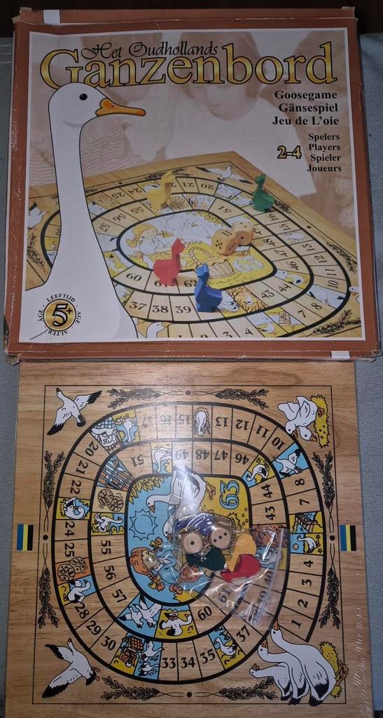 Het Oudhollands Ganzenbord - Klassiek Bordspel, Hobby en Vrije tijd, Gezelschapsspellen | Bordspellen, Ophalen of Verzenden