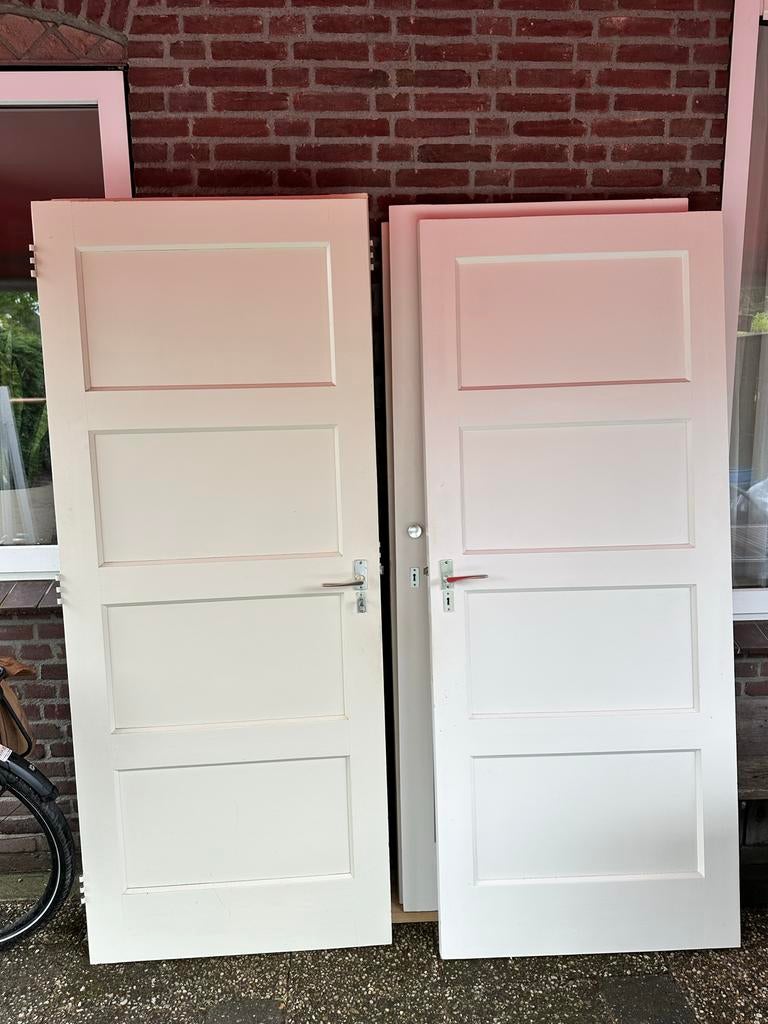 4 paneeldeuren, Ophalen, Gebruikt, 80 tot 100 cm, Binnendeur