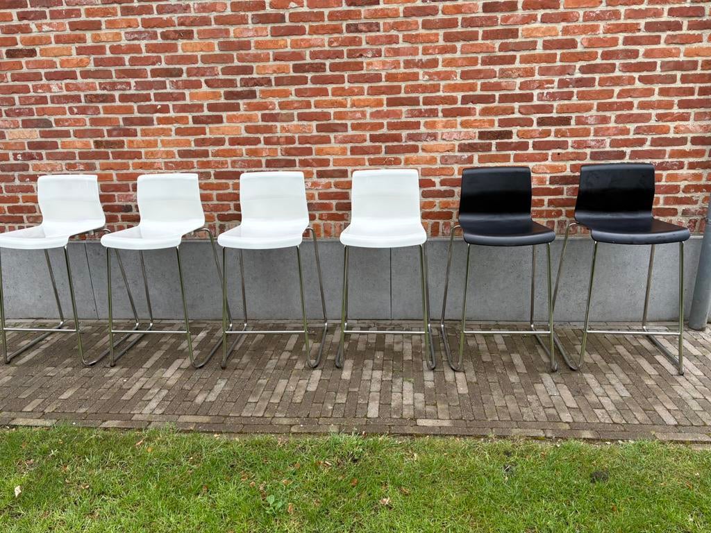 Barkrukken Ikea Glenn 6 stuks, Huis en Inrichting, Barkrukken, Ophalen, 5 krukken of meer, Met voetsteun, 60 tot 90 cm