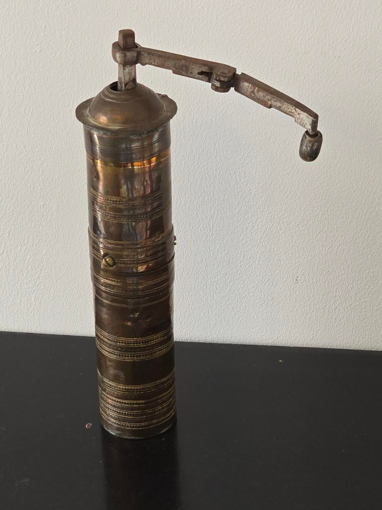 Antieke Messing Koffiemolen -, Ophalen of Verzenden
