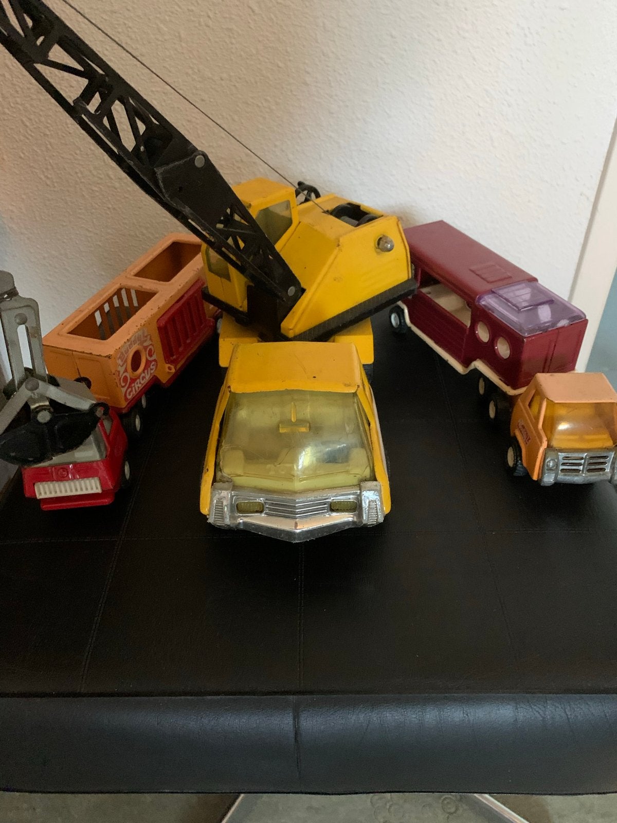 Vintage Tonka speelgoed vrachtwagens en kraanwagen, Ophalen of Verzenden, Gebruikt