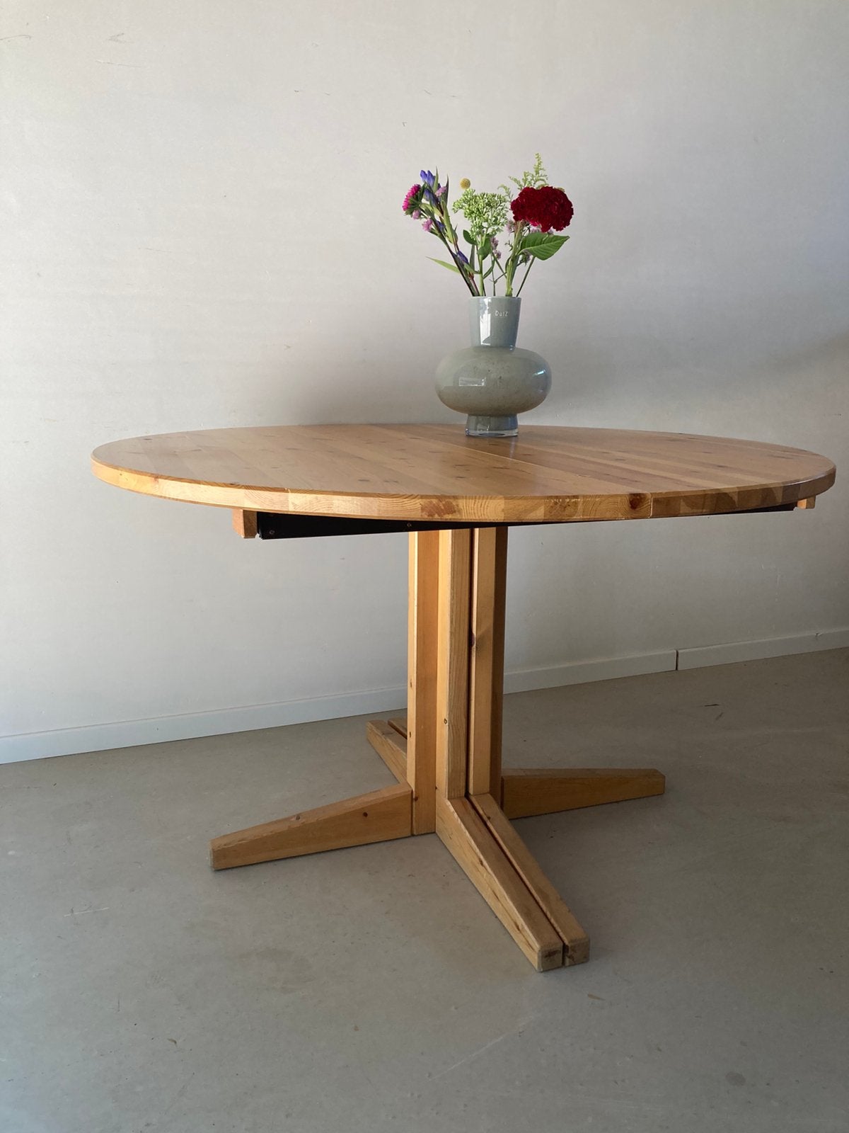 Midcentury vintage XL Deense massieve eettafel uitschuifbaar, Huis en Inrichting, Tafels | Eettafels, Ophalen, Gebruikt, 100 tot 150 cm