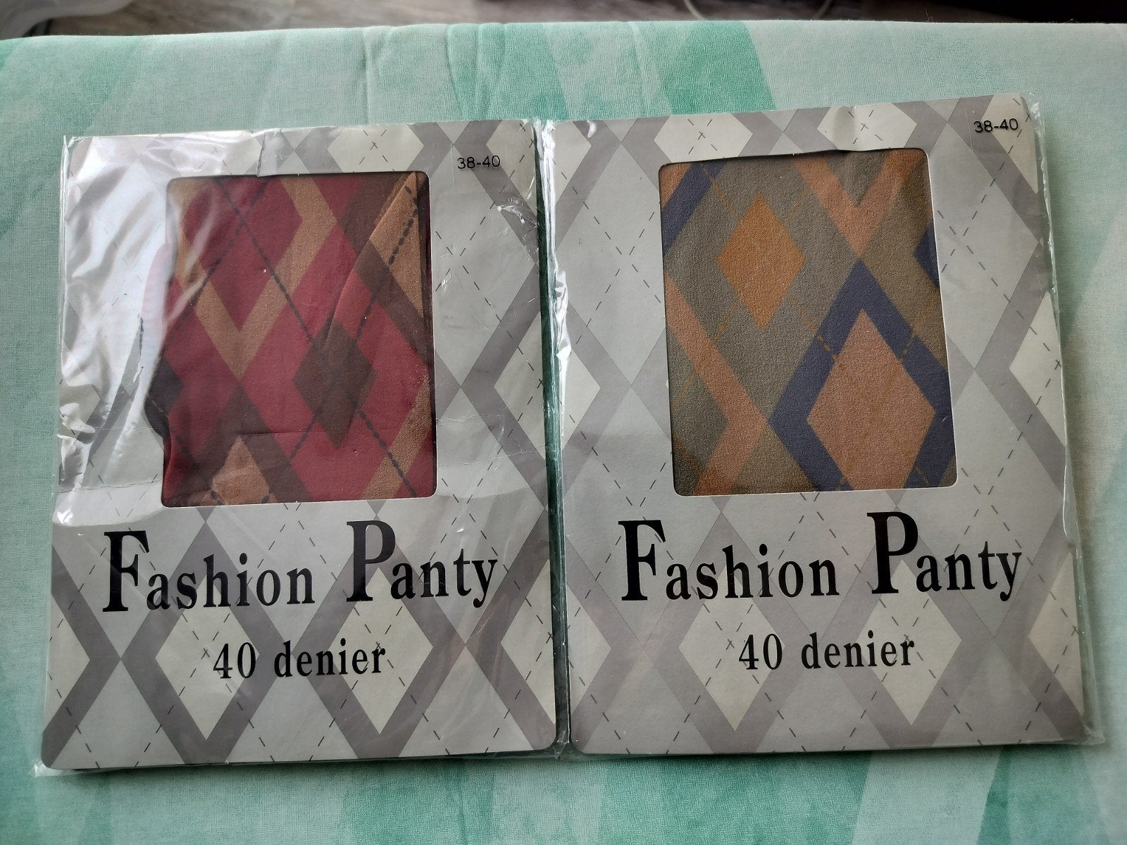 2 paar panty 40 denier. Agryl ruitpatroon, Ophalen of Verzenden, Nieuw
