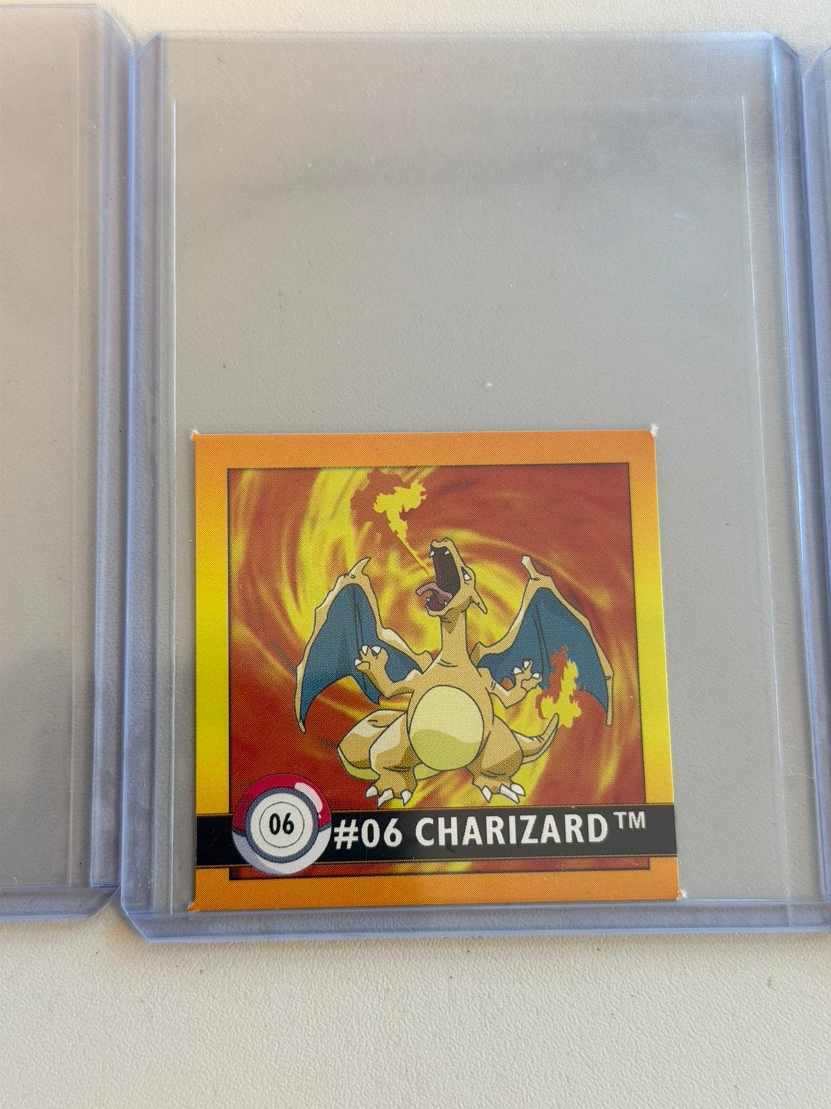 Pokémon 1999 Artbox Stickers Charmander Charizard 3x sticker, Ophalen of Verzenden, Nieuw, Overige typen, Foil