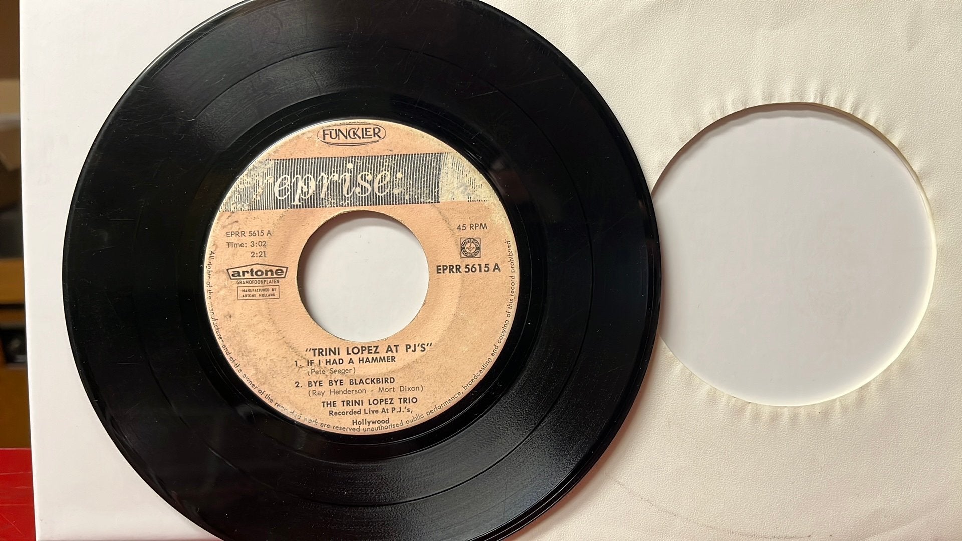 Trini Lopez at PJ’s EP, Ophalen of Verzenden, Gebruikt, EP