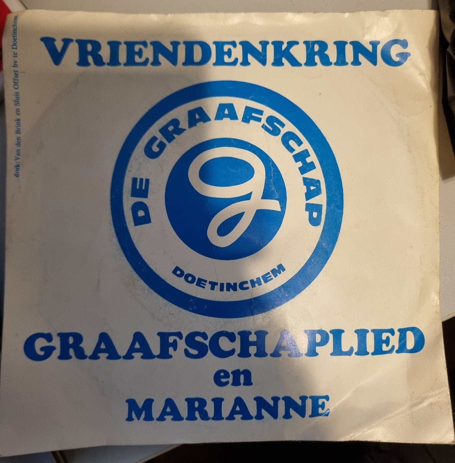 vriendenkring de Graafschap Graafschaplied / Marianne, Ophalen of Verzenden, Gebruikt, Nederlandstalig