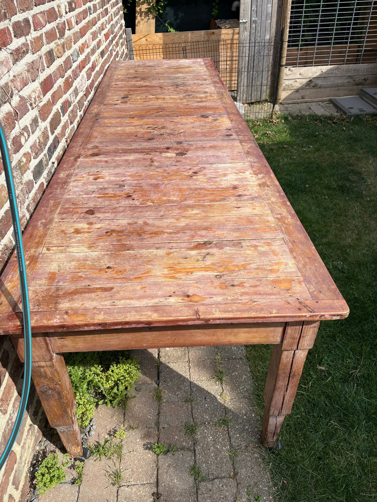Houten tafel  3.30 meter, Antiek en Kunst, Antiek | Meubels | Tafels, Ophalen
