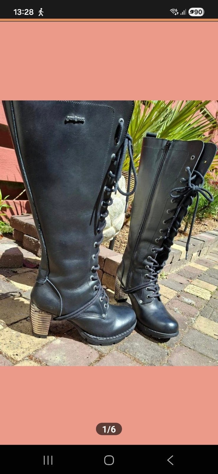 New Rocks Dames laars, Kleding | Dames, Schoenen, Zo goed als nieuw, Hoge laarzen, Zwart, Ophalen of Verzenden