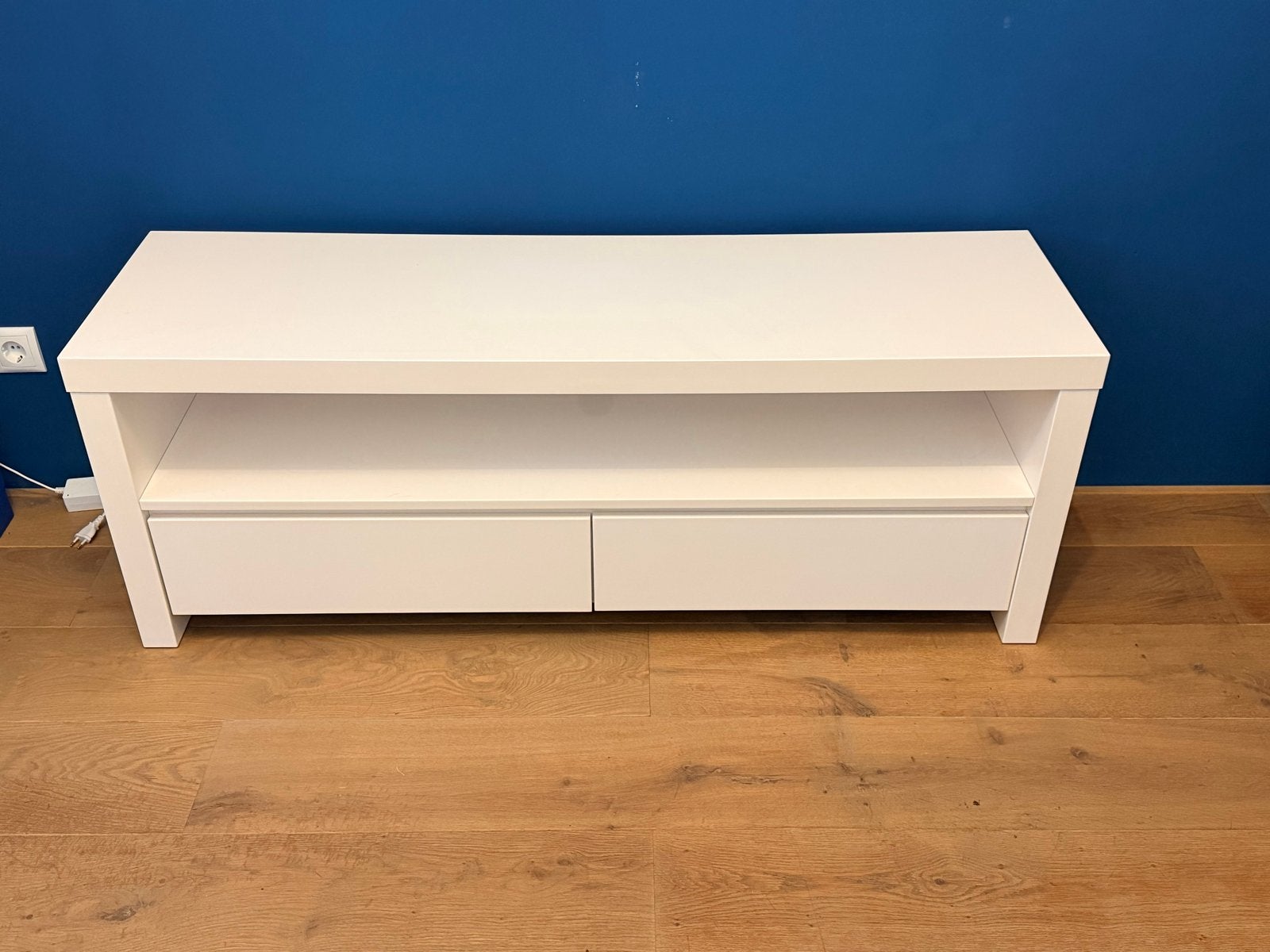 Gratis af te halen: Ikea TV-meubel met lades - Wit, Ophalen, Overige materialen, Gebruikt, 100 tot 150 cm