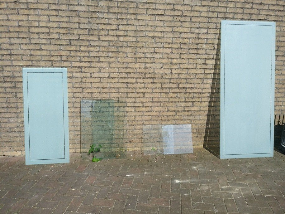glasplaten bewerkt, Ophalen, Minder dan 60 cm, Radiator, Minder dan 30 cm
