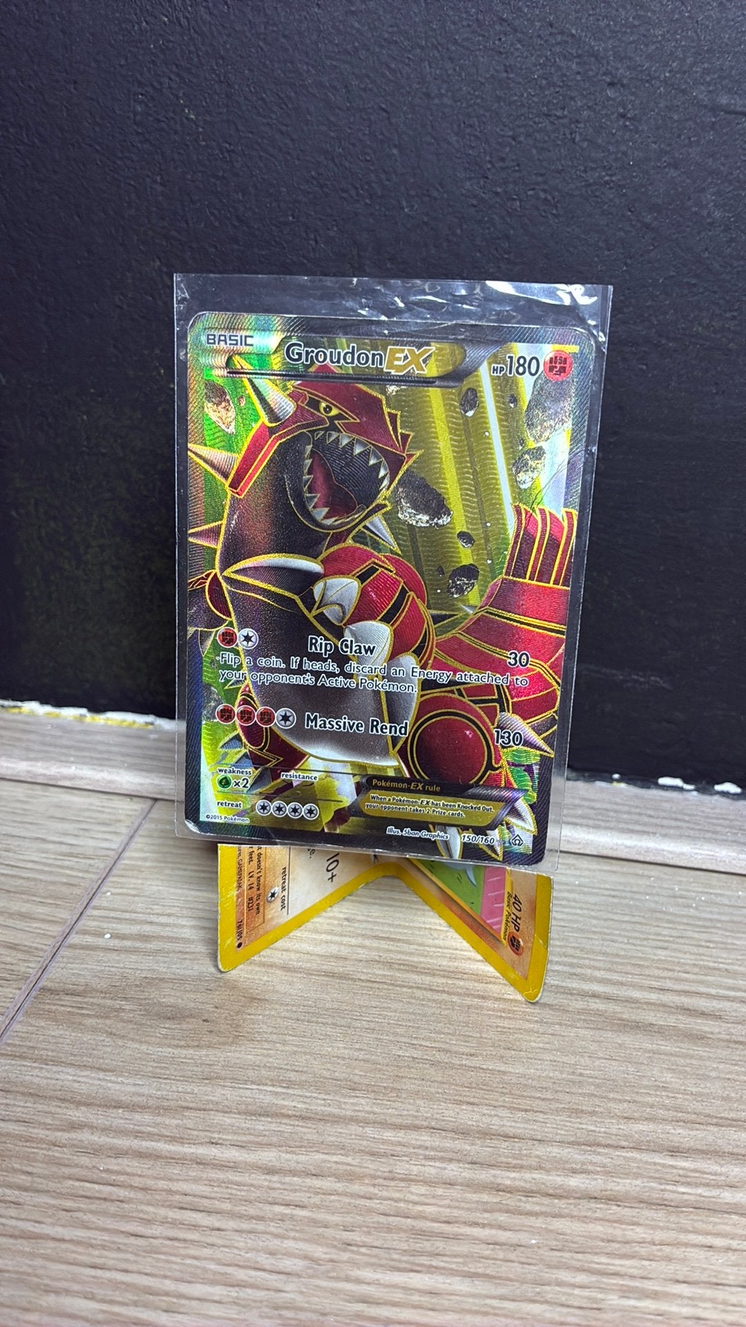 Groudon ex pokemon kaart, Ophalen of Verzenden, Gebruikt