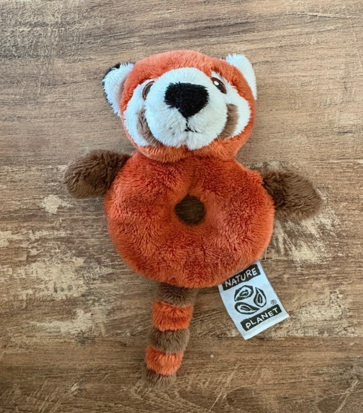 Schattige rode panda rammelaar, Kinderen en Baby's, Speelgoed | Knuffels en Pluche, Oranje, Overige merken, Overige karakters