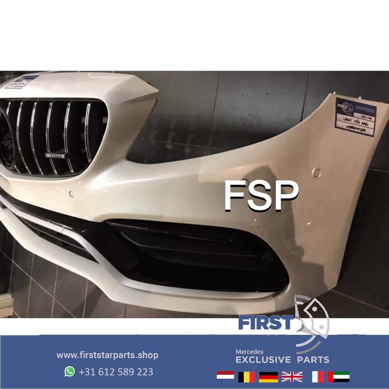 W205 S205 C63 AMG FACELIFT VOORBUMPER COMPLEET Mercedes C Kl, Auto-onderdelen, Carrosserie en Plaatwerk, Gebruikt, -, Voor, Ophalen of Verzenden
