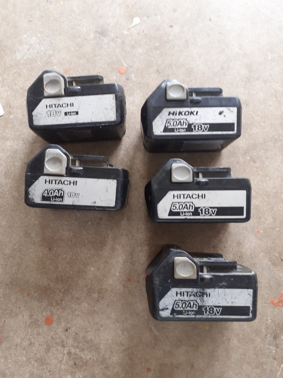 Hikoki Hitach 18v accus, Ophalen of Verzenden, Gebruikt