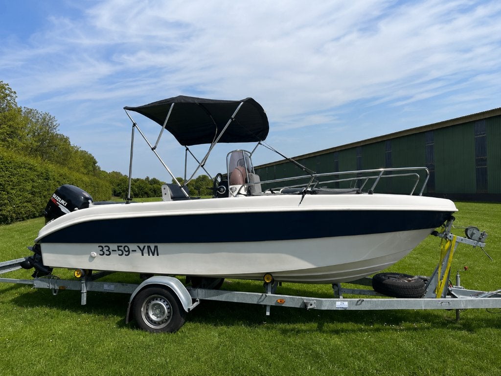 Consoleboot Almar 190 + Suzuki 90PK + Kalf trailer, Watersport en Boten, Vis- en Consoleboten, Gebruikt, Overige merken, Met afstandsbediening