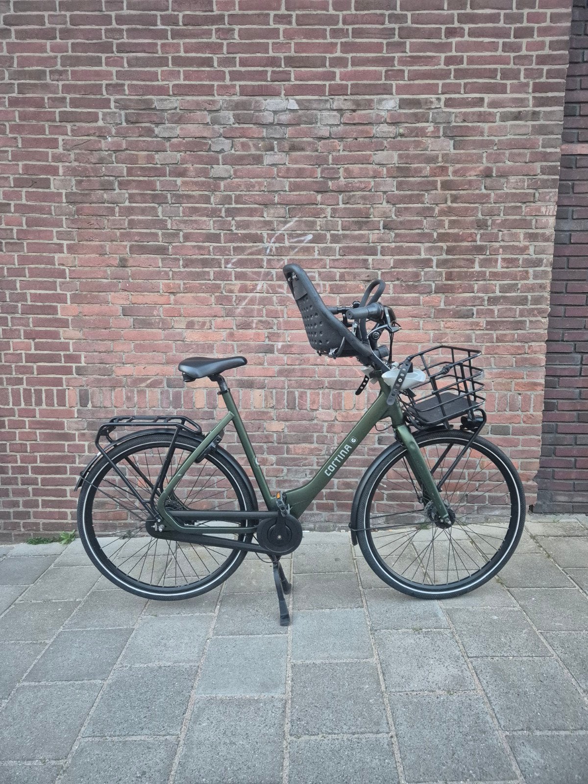 Cortina family common mombike moederfiets D61 61cm groen, 56 cm of meer, Ophalen, Overige merken, Mandje