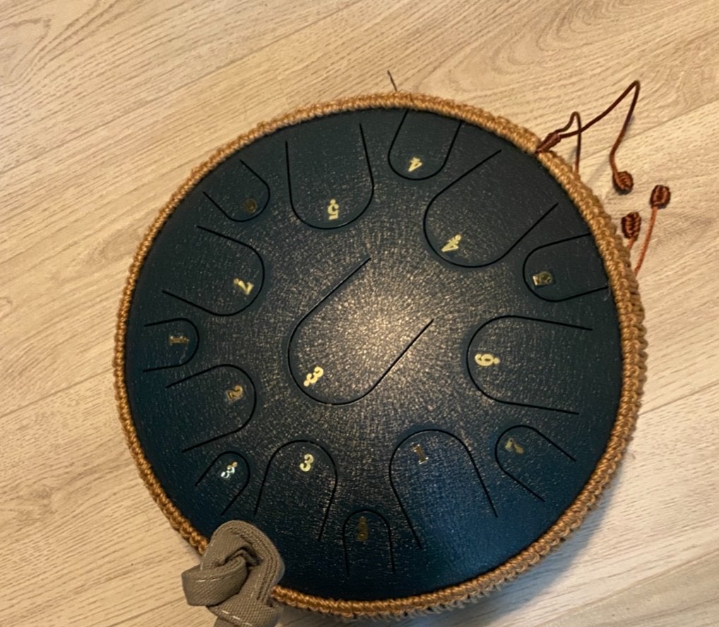 Blauw 36cm Tongue Drum met accessoires - nieuw, Ophalen of Verzenden, Nieuw, Trommel