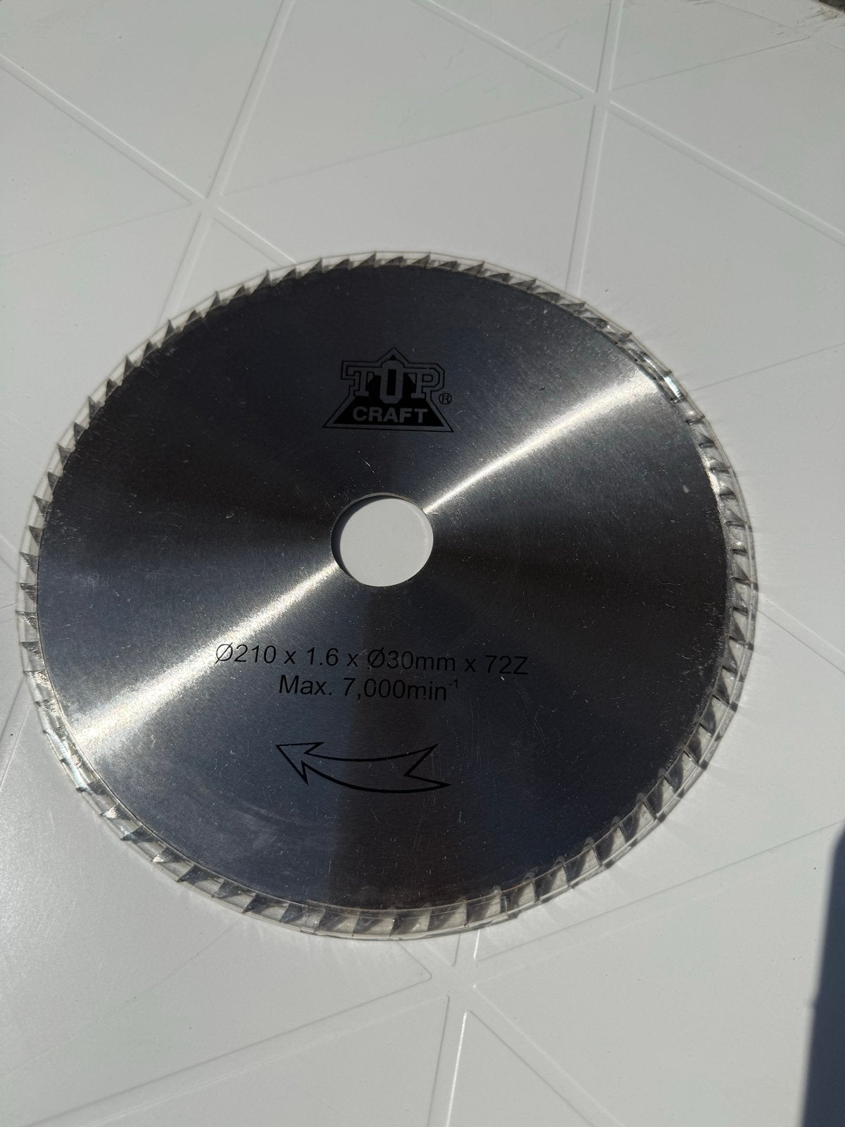 Top Craft Cirkelzaagblad Ø210mm - Nieuw, Ophalen of Verzenden, Nieuw, Cirkelzaag, 70 mm of meer