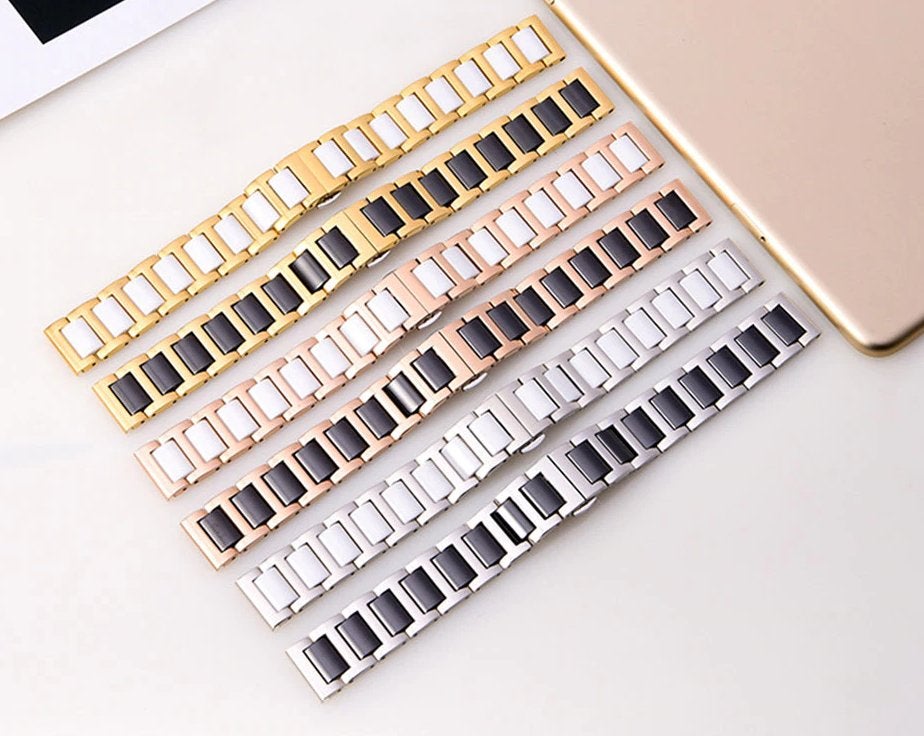 Keramische horloge band zilveren gouden horlogeband strap, Verzenden, Nieuw