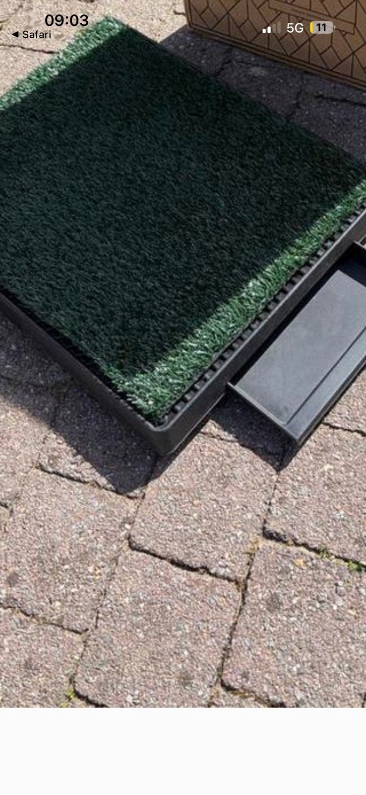 Buxibo Hondentoilet Kunstgras met bak, Dieren en Toebehoren, Honden-accessoires, Zo goed als nieuw, Ophalen
