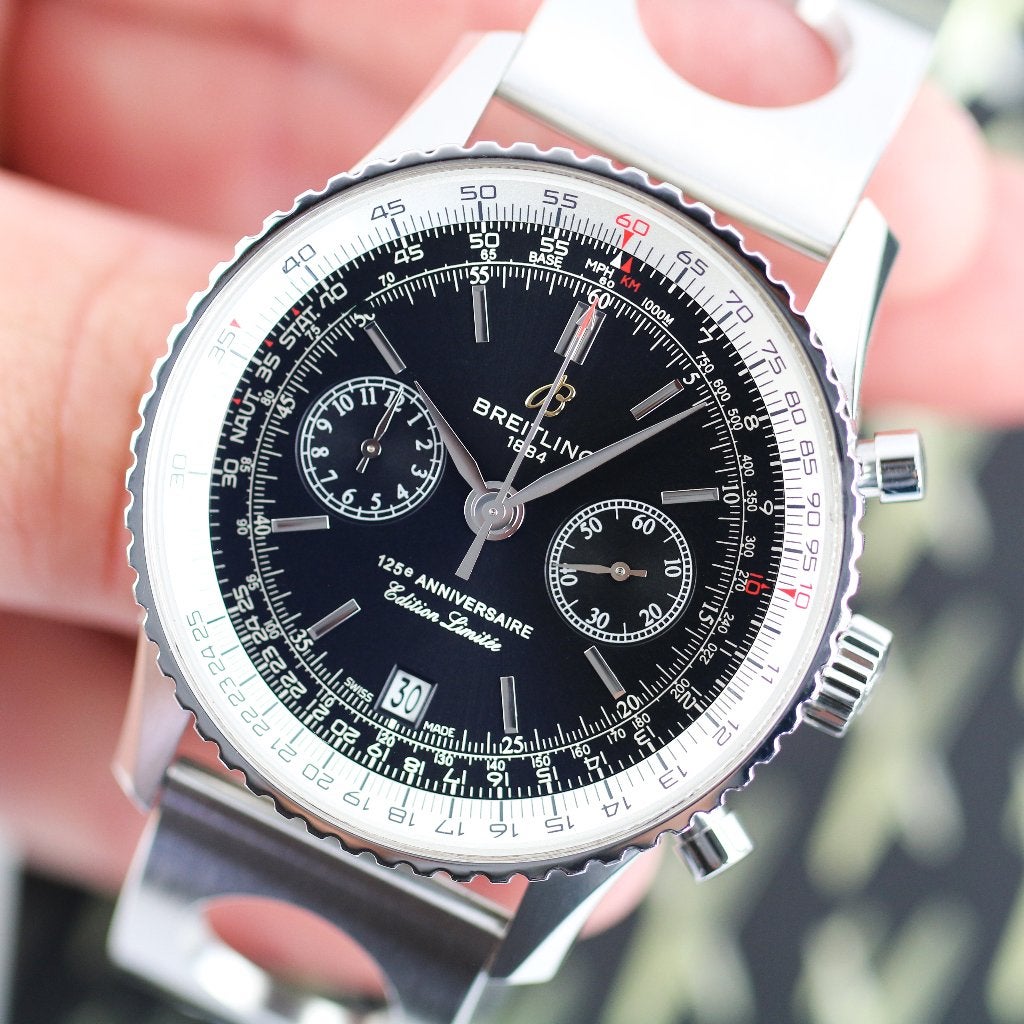 Breitling Navitimer 125 Anniversaire 42 (Zeer goed/ 2011), Sieraden, Tassen en Uiterlijk, Horloges | Heren, Overige merken, Staal