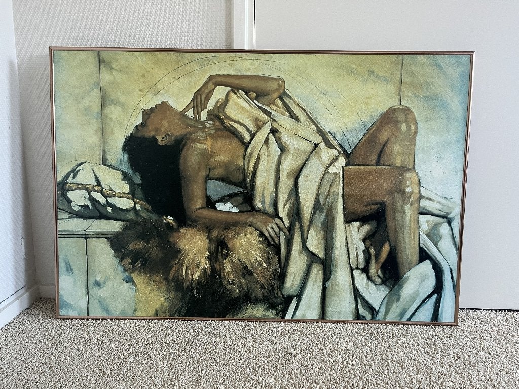 Professioneel ingelijst Nico Vrielink schilderij (zeefdruk), Ophalen