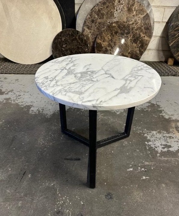 Salontafel Arabescato Venato Marmer - Showroommodel, Ophalen, Overige materialen, Minder dan 50 cm, Rond