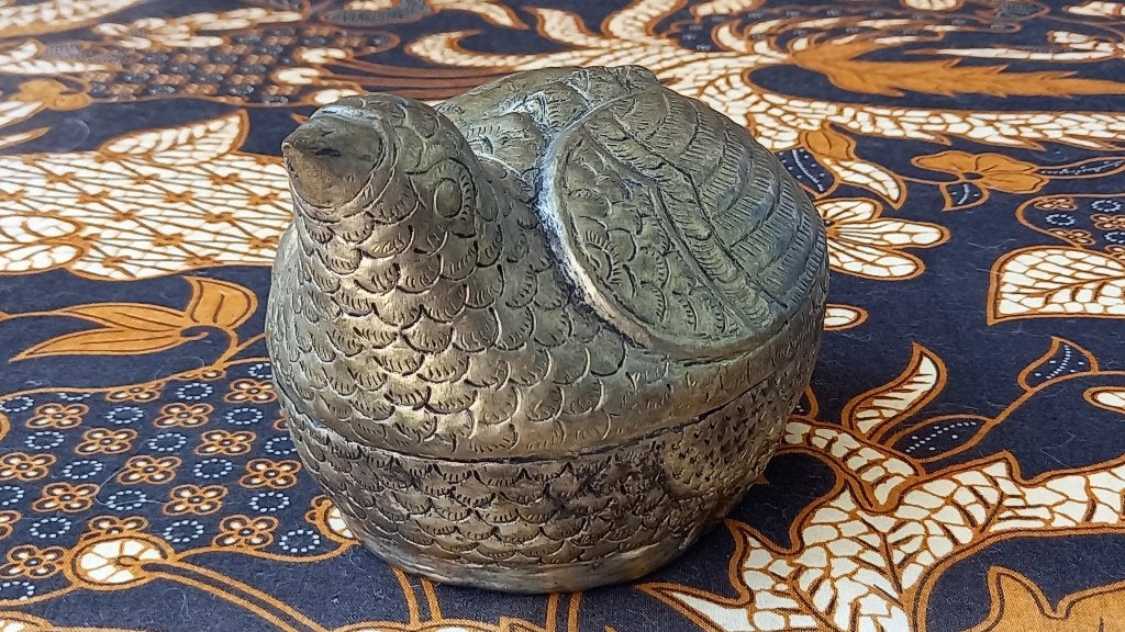 Mooie grote antieke medicijnhouder uit Tibet als een kip., Antiek en Kunst, Kunst | Niet-Westerse kunst, Tibet, Ophalen of Verzenden