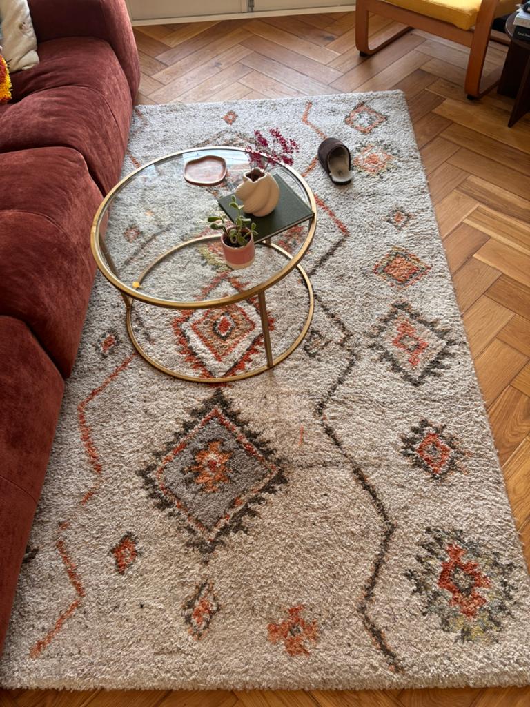 Gezellig patroontjes kleed 160 x 230, Ophalen, Gebruikt, 150 tot 200 cm, 200 cm of meer