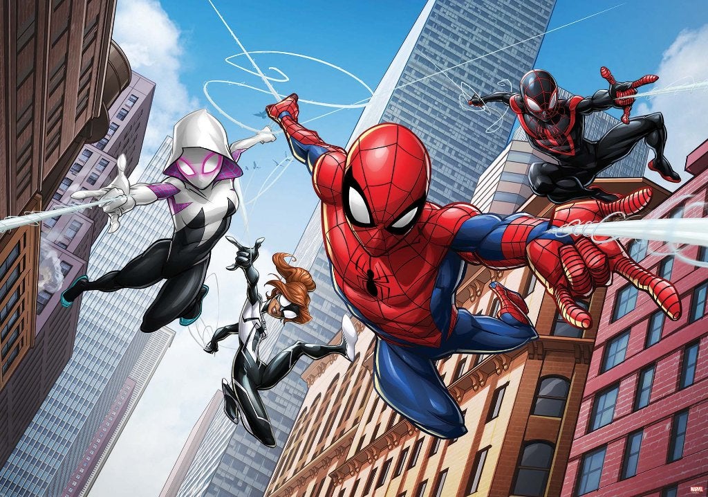 Spiderman vlies fotobehang Web Friends 400x250 Muurdeco4kids, Verzenden, Nieuw