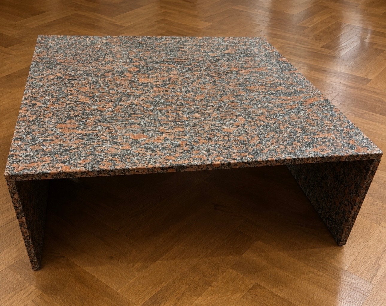 Stijlvolle marmer/graniet salontafel 100x100x35cm, Huis en Inrichting, Ophalen, Overige materialen, 100 tot 150 cm, Vierkant