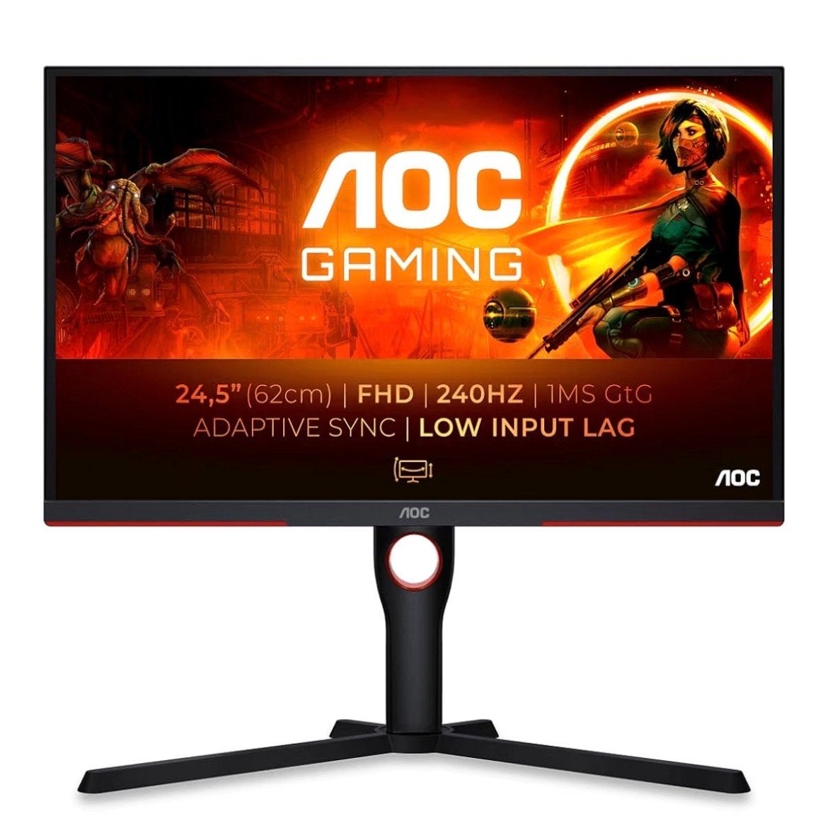 AOC 25G3ZM/BK Gaming Monitor - 25 inch Full HD 240Hz, Computers en Software, Gebruikt, In hoogte verstelbaar, VA, Full HD
