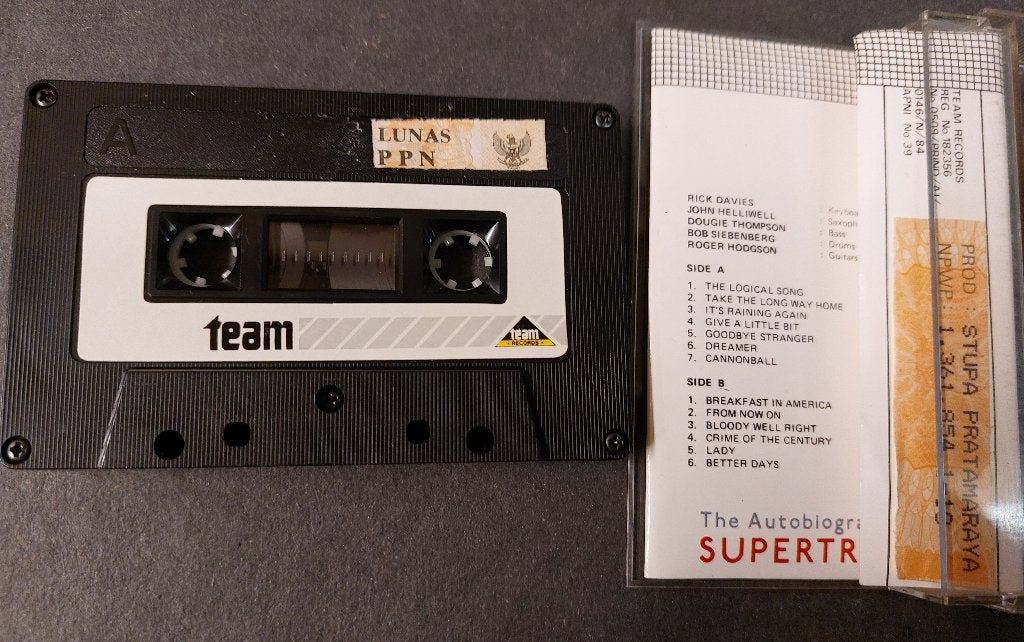 Supertramp CASSETTE Autobiography Best Of Indonesie, Gebruikt, 1 bandje, NvT, Voorbespeeld