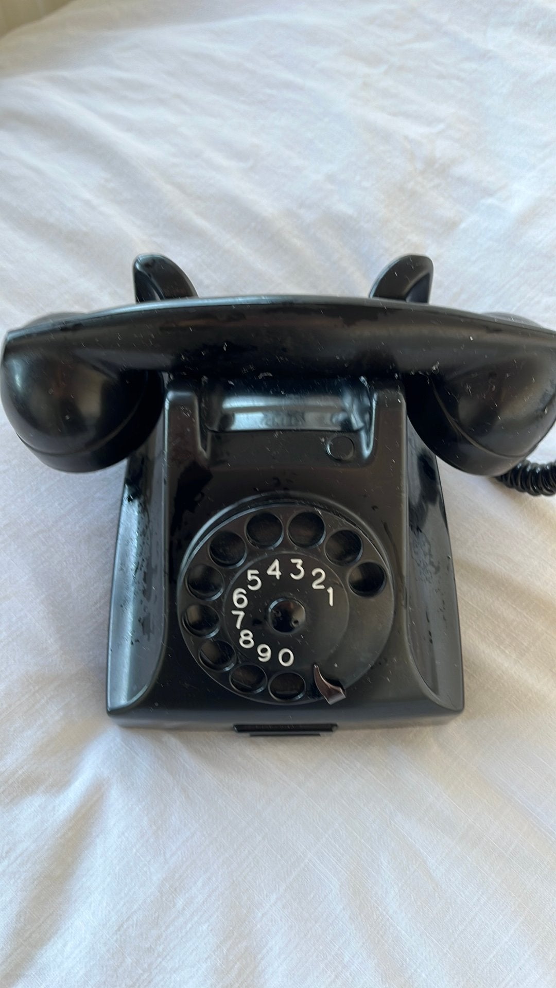 Oude antieke zwarte ptt telefoon, Telecommunicatie, Ophalen of Verzenden, Gebruikt