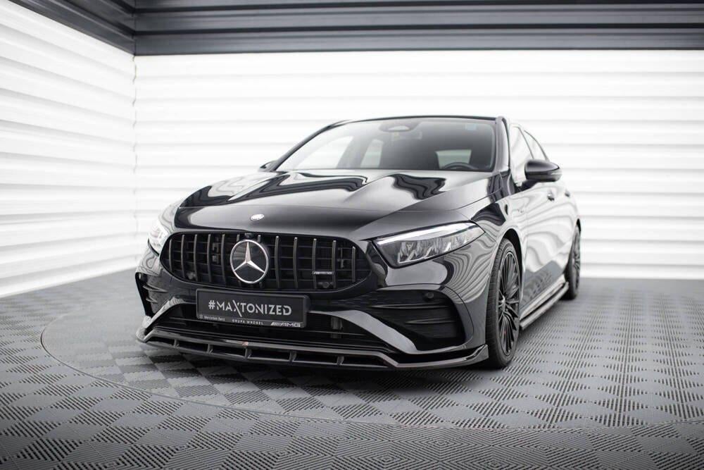Voorlip sideskirt diffuser spoiler Mercedes AMG A35 W177 23+, Auto diversen, Tuning en Styling, Ophalen of Verzenden