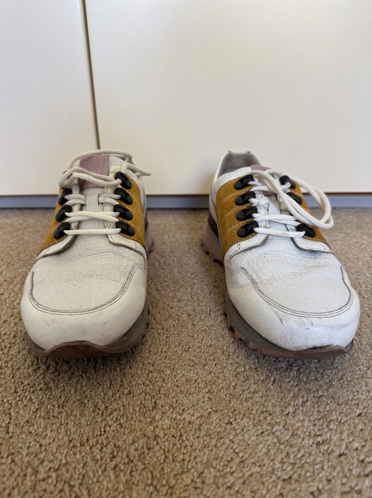 Lerora Simone Croco Yellow sneakers, maat 5H, Kleding | Dames, Schoenen, Gedragen, Sneakers of Gympen, Wit, Verzenden