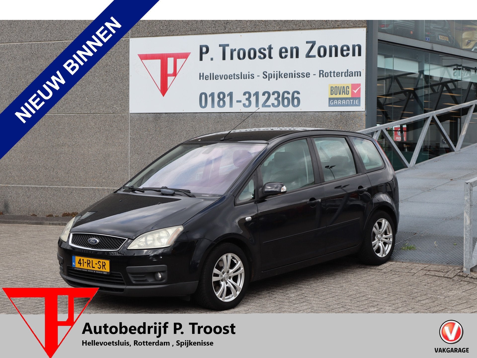 Ford Focus C-MAX 2.0-16V Ghia Stoelverwarming/Climate contro, Stof, Gebruikt, Zwart, 4 cilinders