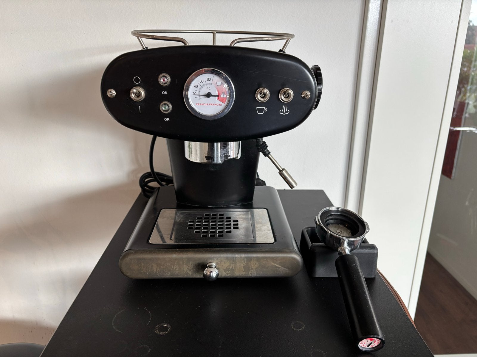 Francis Francis Trio Espressomachine - Zwart, Ophalen, Koffiepads en cups, Gebruikt, Espresso apparaat